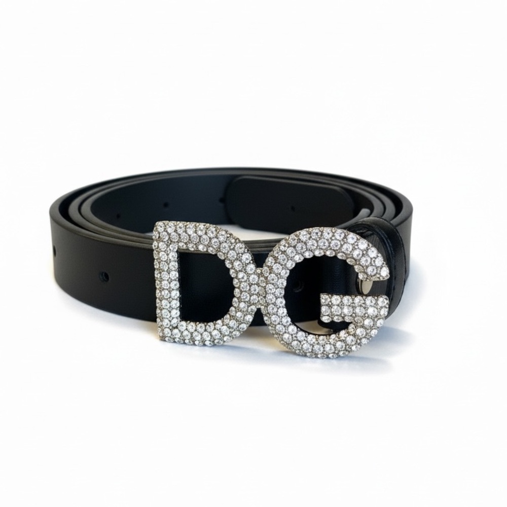 🆕 DOLCE & GABBANA Style Crystals DG logo belt 🆕 - Picture 6 of 7